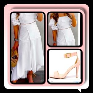 NWOT Beautiful White Rayon Wrap Skirt